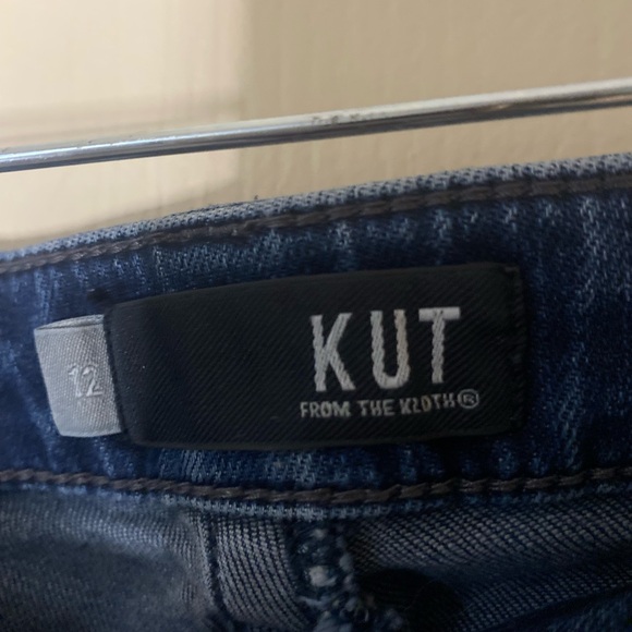 KUT from the Kloth Size 12 Dark Wash Straight Leg Jeans Mid Rise Stretch - Picture 5 of 10